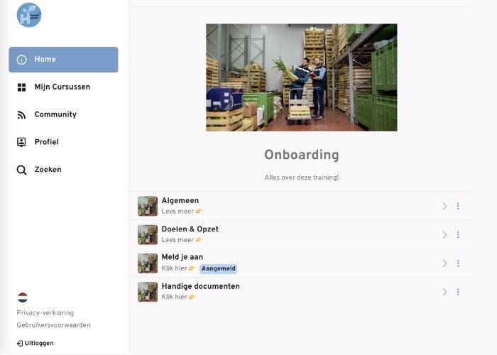 Handel Groeit Logistieke Leerlijn module Onboarding